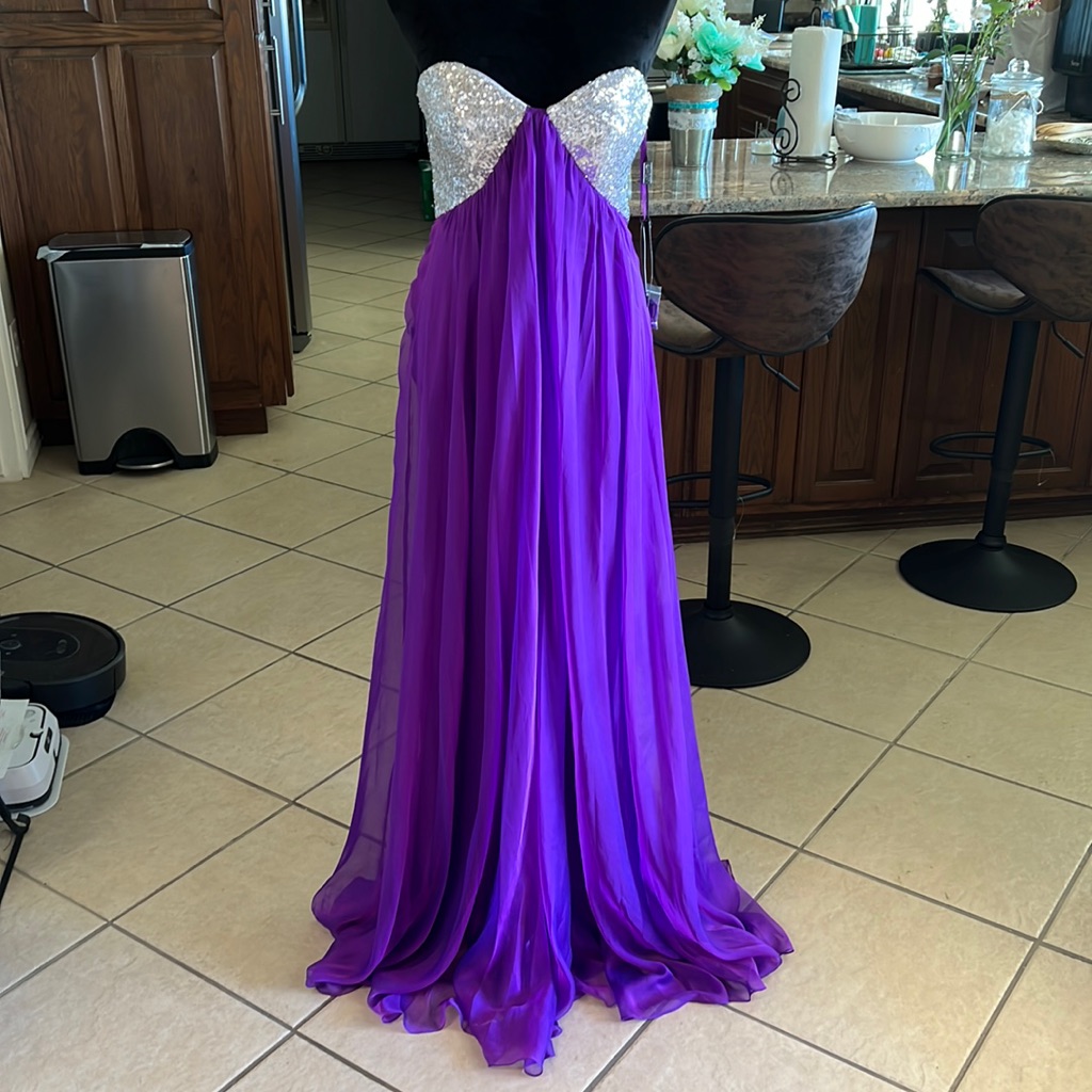 La Femme Electric Purple Prom Or Wedding Gown Size 2